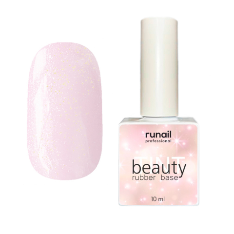 6839 RuNail Каучуковая база Beauty TINT Shimmer, 10 мл.