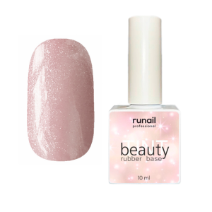 6844 RuNail Каучуковая база Beauty TINT Shimmer, 10 мл.