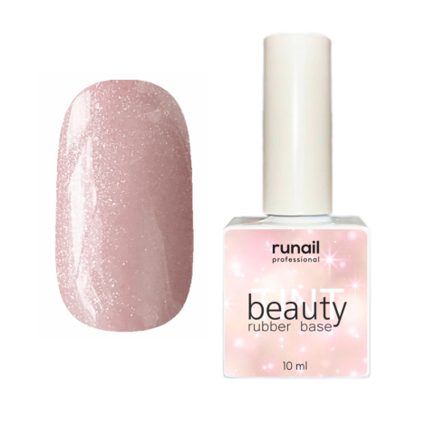 6844 RuNail Каучуковая база Beauty TINT Shimmer, 10 мл.
