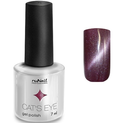 2917 RuNail Гель-лак Cat's eye Сливовый, 7 мл.