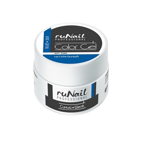 2209 RuNail Цветной УФ-Гель Синяя шаль, 7,5 гр.
