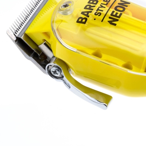 03-081 Yellow DEWAL Машинка для стрижки Barber Style Neon 6000 об/мин, аккум/сет., нож 45 мм., 6 насадок 0,8-2,0 мм