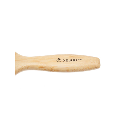 BRBAM-383 DEWAL Щетка массажная BAMBOO деревянная, пластиковый штифт + натуальная щетина, прямоугольная, 11 рядов