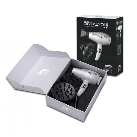 Set-0901-Silver Набор Фен PARLUX Digitalyon серебристый, 2400 Вт, 2 насадки + диффузор