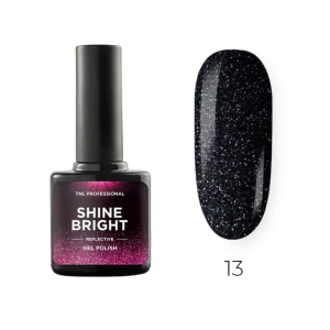 TNL Гель-лак Shine bright №13 - Черный оникс, 10 мл.
