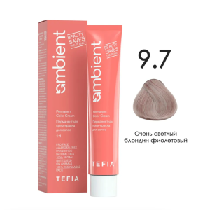 TEFIA AMB Крем-краска 9.7 Очень светлый блондин фиолетовый, 60 мл.