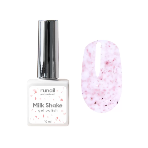 8542 RuNail Гель-лак Milk Shake с поталью, 10 мл.