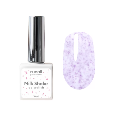 8543 RuNail Гель-лак Milk Shake с поталью, 10 мл.