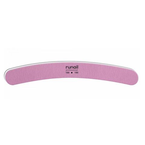 RuNail Пилка розовая бумеранг 180/180