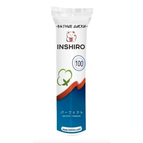 INSHIRO Ватные диски двухсторонние, 100 шт.