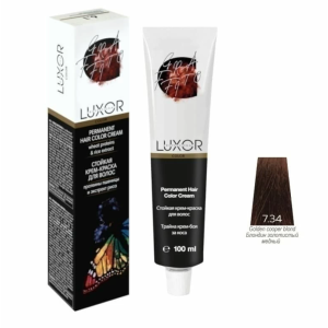 Luxor Professional Крем-краска 7.34 Блондин золотистый медный, 100 мл.