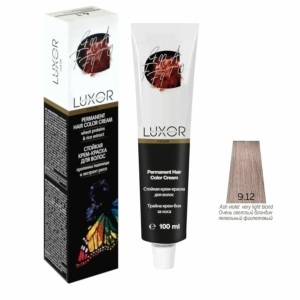 Luxor Professional Крем-краска 9.12 Очень светлый блондин пепельный фиолетовый, 100 мл.