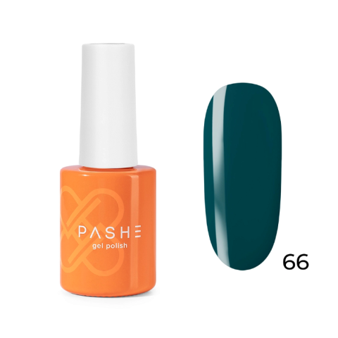 PASHE Гель-лак Atelier №66 Темный бирюзовый, 9 мл.