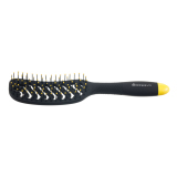 BNN-83 DEWAL Щетка продувная массажная BANANA black прямоугольная, пластиковый штифт, 8 рядов