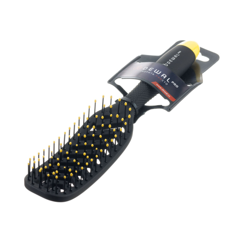 BNN-83 DEWAL Щетка продувная массажная BANANA black прямоугольная, пластиковый штифт, 8 рядов