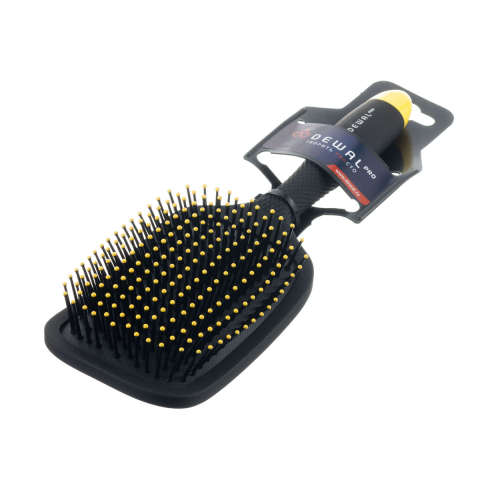 BNN-80 DEWAL Щетка массажная BANANA black прямоугольная, пластиковый штифт, 13 рядов