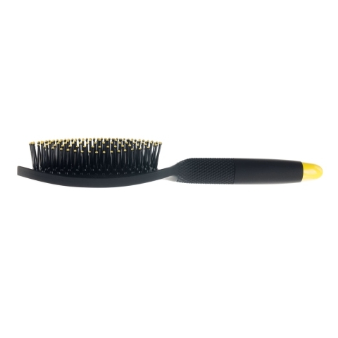 BNN-80 DEWAL Щетка массажная BANANA black прямоугольная, пластиковый штифт, 13 рядов