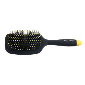 BNN-80 DEWAL Щетка массажная BANANA black прямоугольная, пластиковый штифт, 13 рядов