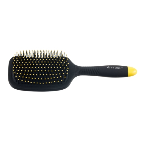 BNN-80 DEWAL Щетка массажная BANANA black прямоугольная, пластиковый штифт, 13 рядов