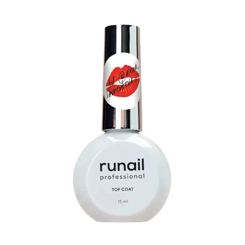 8804 RuNail Топ глянцевый Без липкого слоя, 15 мл.