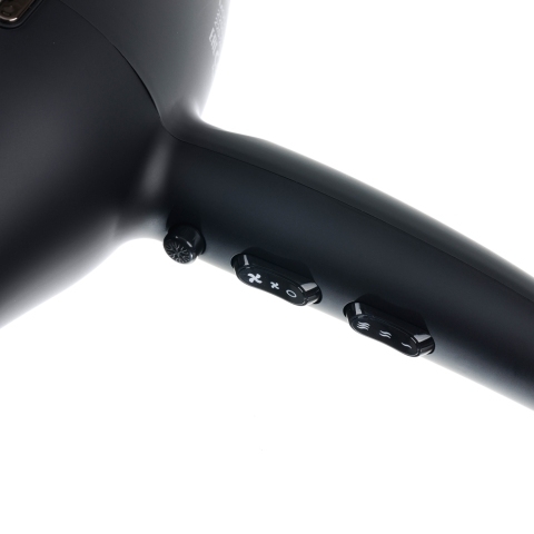 03-114 Black DEWAL Фен Exception Compact, 2200 Вт, 2 насадки, ионизация, компактный