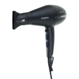 03-113 Black DEWAL Фен Exception 2200 Вт, 2 насадки, ионизация, компактный