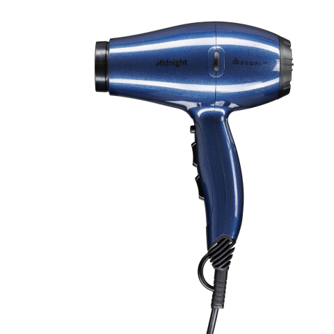 03-107 Dark Blue DEWAL Фен Midnight, 2000 Вт, 2 насадки, ионизация