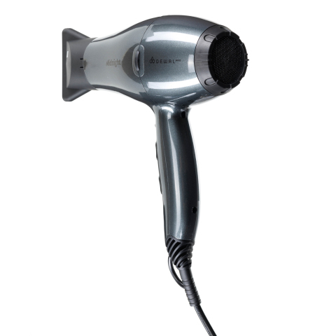 03-107 Grey DEWAL Фен Midnight, 2000 Вт, 2 насадки, ионизация