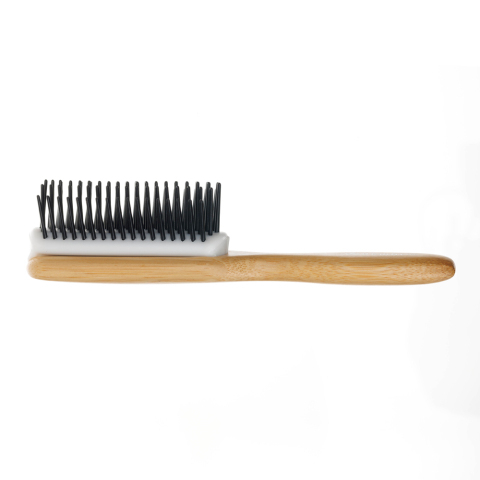 BRBAM-203 DEWAL Щетка массажная BAMBOO деревянная, нейлоновый штифт, прямоугольная, 5 рядов