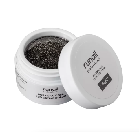 9661 RuNail Моделирующий УФ-гель Builder UV Gel Reflective Color, 15 гр.