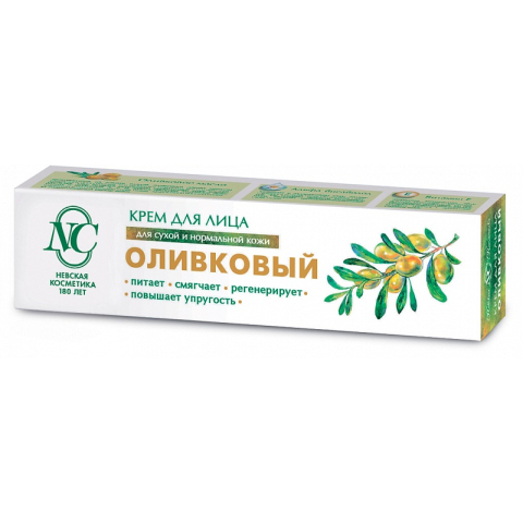 Крем для лица Оливковый Питательный для нормальной и сухой кожи, 40 мл.