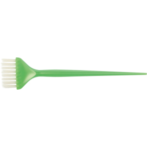 JPP048-1 green Кисть для окрашивания с белой щетиной узкая зеленая