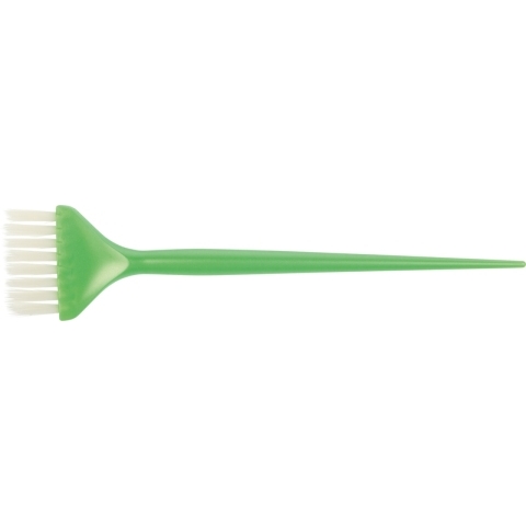 JPP048-1 green Кисть для окрашивания с белой щетиной узкая зеленая