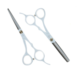 SET MD-W Набор из двух ножниц парикмахерских 5,5" белые в чехле