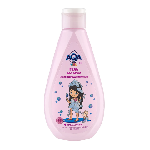 AQA baby KIDS Гель для душа для девочек Экстраувлажнение, 250 мл.