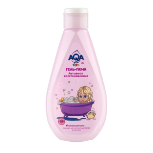 AQA baby KIDS Гель-пена для купания девочек Активное восстановление, 250 мл.