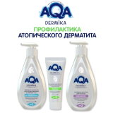 AQA DERMIKA Липидная эмульсия для купания малыша и шампунь 2в1, 250 мл.