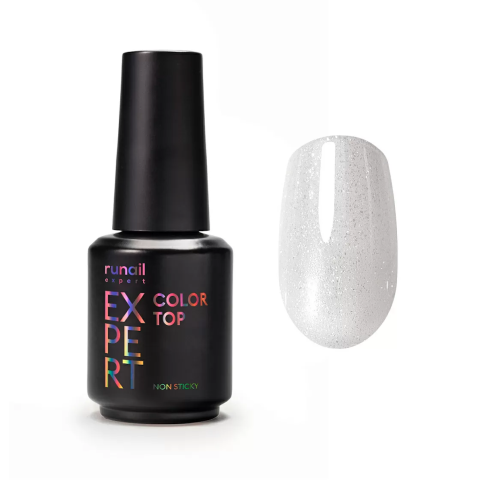 157/18 RuNail Expert Топ цветной Color Non Sticky №157, без липкого слоя, 18 мл. флакон