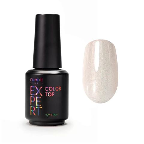 159/18 RuNail Expert Топ цветной Color Non Sticky №159, без липкого слоя, 18 мл. флакон