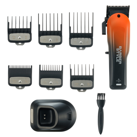 03-085 DEWAL PRO BARBER STYLE Машинка для стрижки 7000 об/мин., нож 45 мл, 08 - 1,6 мм, 6 насадок, 8 Вт