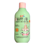 HAPPY LAB KIDS 2в1 Шампунь и кондиционер Сладкое яблочко, 300 мл.