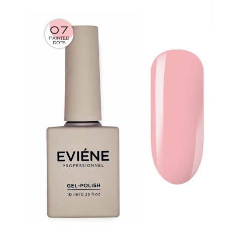 EVIENE Гель-лак Painted Dots №07 пыльно-розовый, 10 мл.