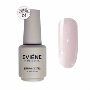 EVIENE Жидкий полигель №01 пыльно-розовый с шиммером, 18 мл.