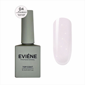 EVIENE Топ для гель-лака с шиммером без липкого слоя №04 розовый, 10 мл.