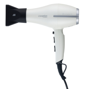 03-114 White DEWAL Фен Exception Compact, 2200 Вт, 2 насадки, ионизация, компактный