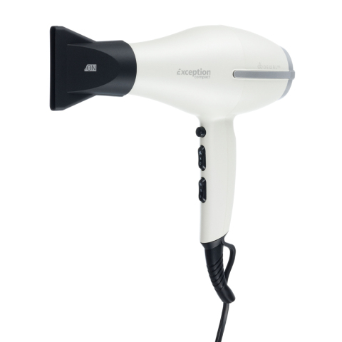 03-114 White DEWAL Фен Exception Compact, 2200 Вт, 2 насадки, ионизация, компактный