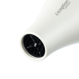 03-114 White DEWAL Фен Exception Compact, 2200 Вт, 2 насадки, ионизация, компактный