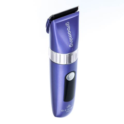 GRT5 Purple Машинка для стрижки животных DEWAL PRO Grooming, фиолетовая, аккум/сет 8W, нож 40 мм, 4 насадки