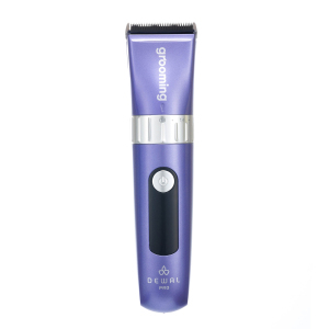 GRT5 Purple Машинка для стрижки животных DEWAL PRO Grooming, фиолетовая, аккум/сет 8W, нож 40 мм, 4 насадки